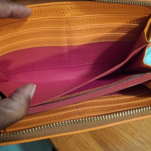 Dooney & Bourke Pebble Grain Large Zip Around Wristlet - Picture 10 of 16